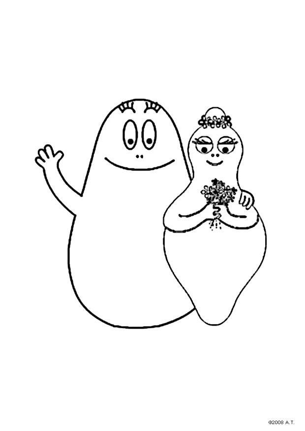 barbapapa und barbamama Malvorlage barbapapa und barbamama