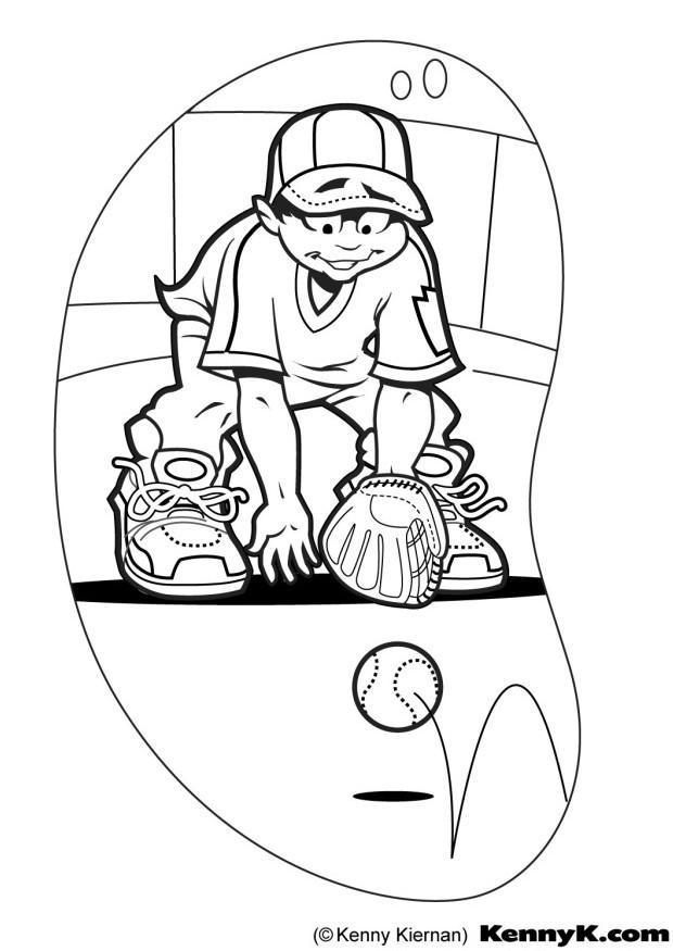 Malvorlage baseball
