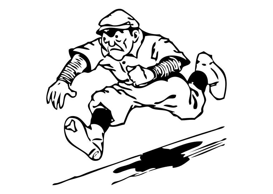 Malvorlage baseball homerun