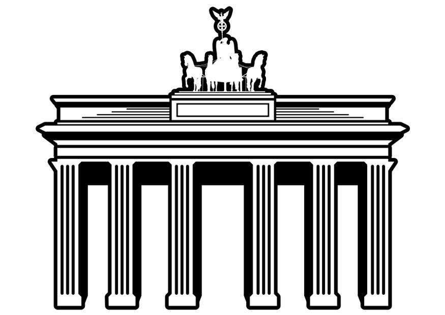 berlin - brandenburger tor Malvorlage berlin - brandenburger tor