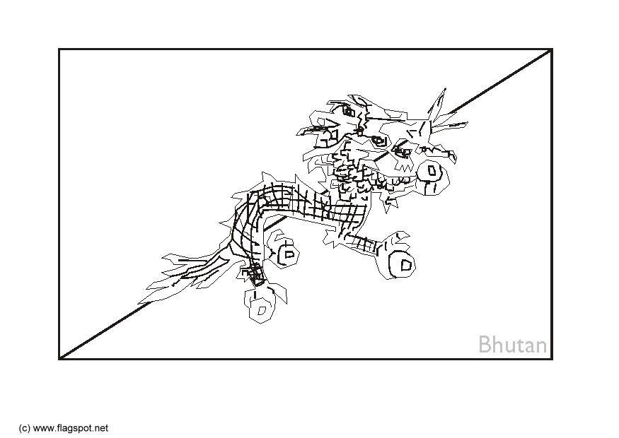 bhutan Malvorlage bhutan