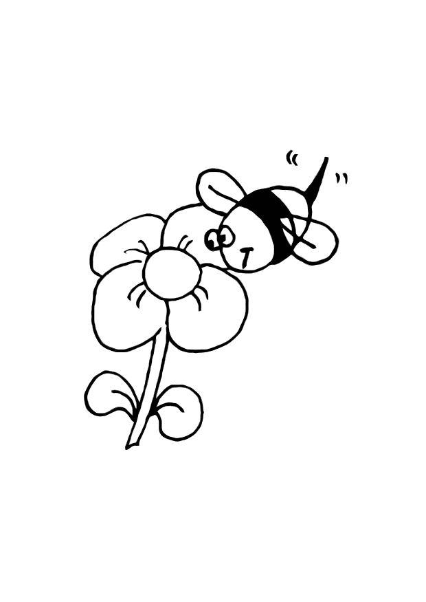 biene und blume Malvorlage biene und blume