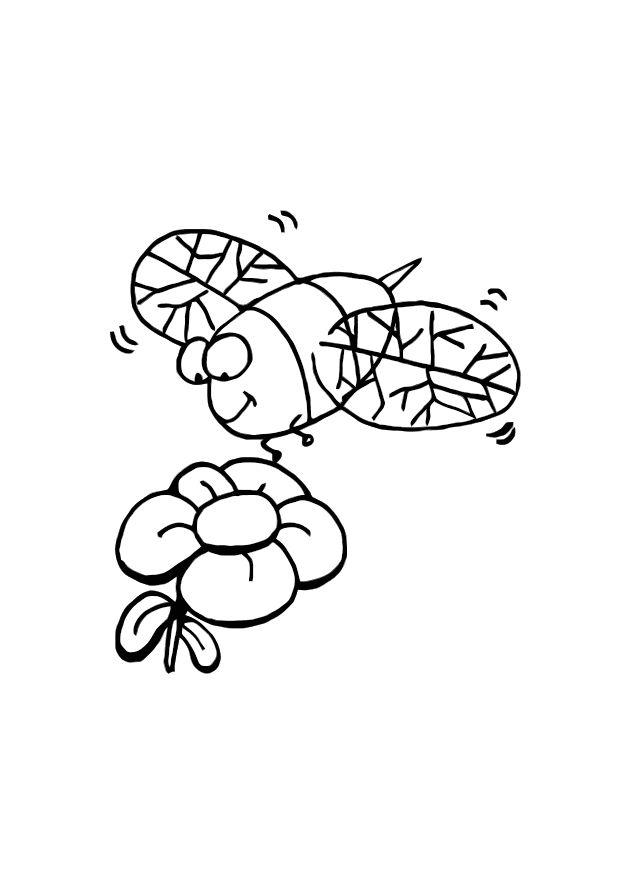 biene und blume Malvorlage biene und blume