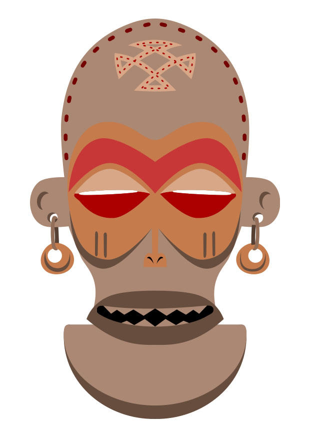 Bild afrikanische maske - zaire - angola