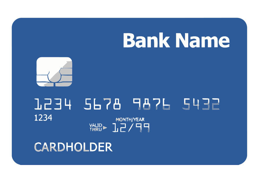 Bild bankkarte - vorderseite