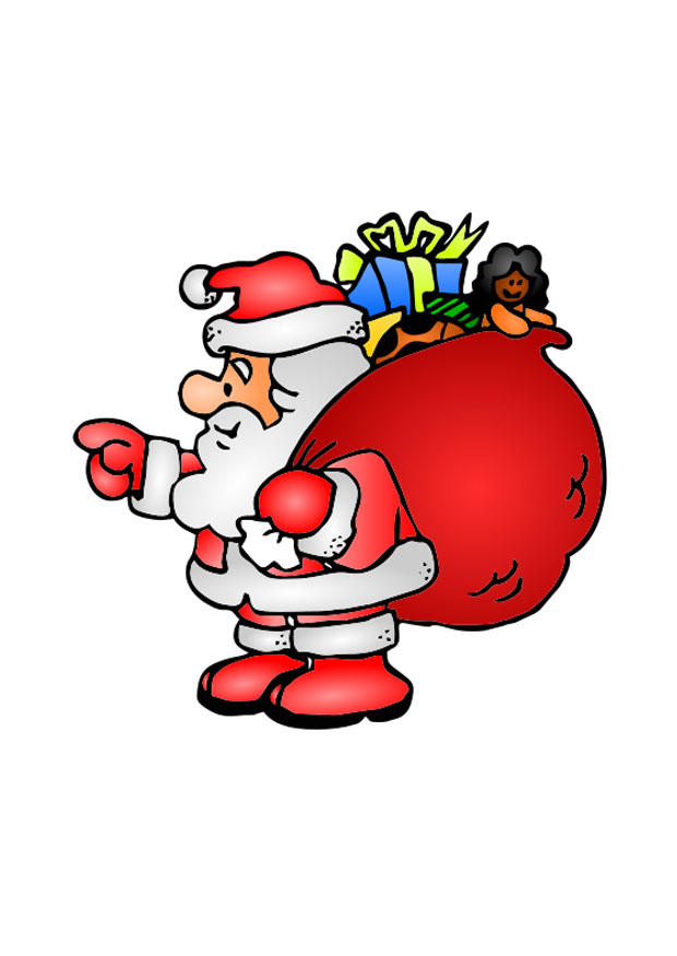 Bild der weihnachtsmann mit spielzeug