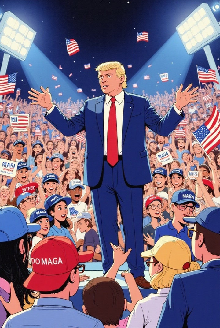 Bild donald trump bei treffen
