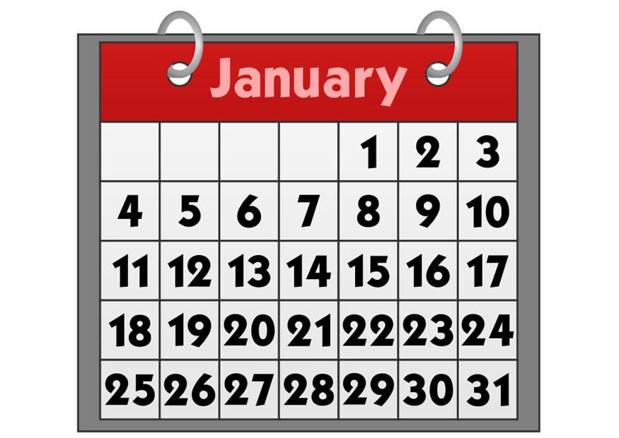 Bild kalender - januar