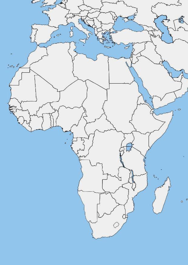 Bild leere afrikakarte