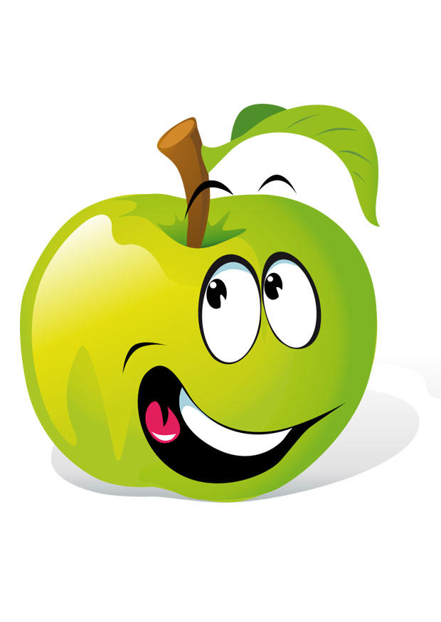 Bild obst - grA¼ner apfel