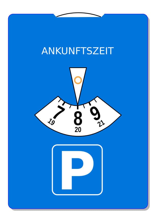 Bild parkscheibe