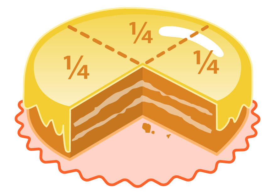Bild torte - viertel