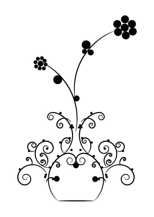Malvorlage blumen in vase