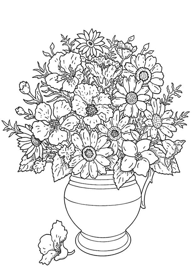 blumenmix Malvorlage blumenmix