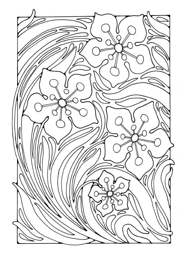 blumenmuster Malvorlage blumenmuster