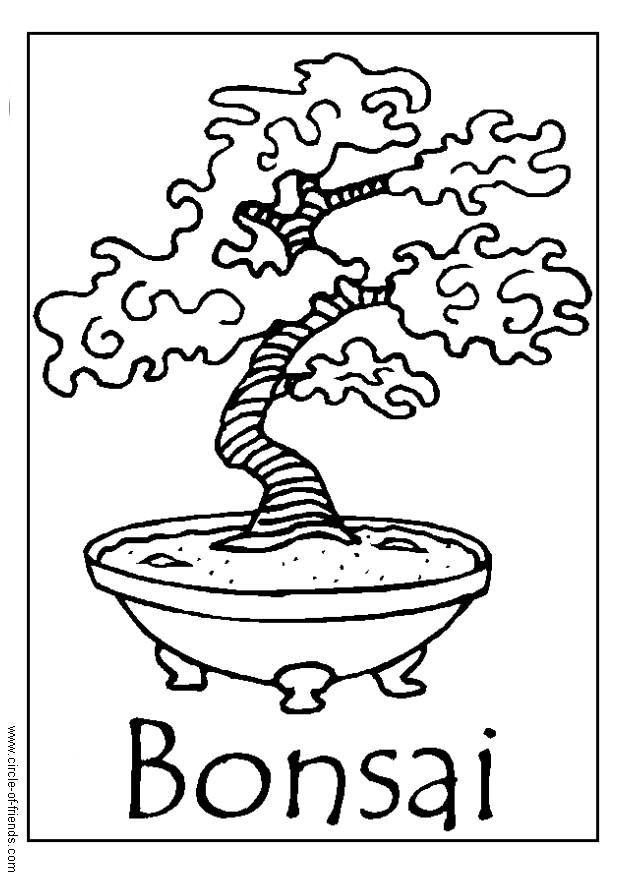 Malvorlage bonsaibaum