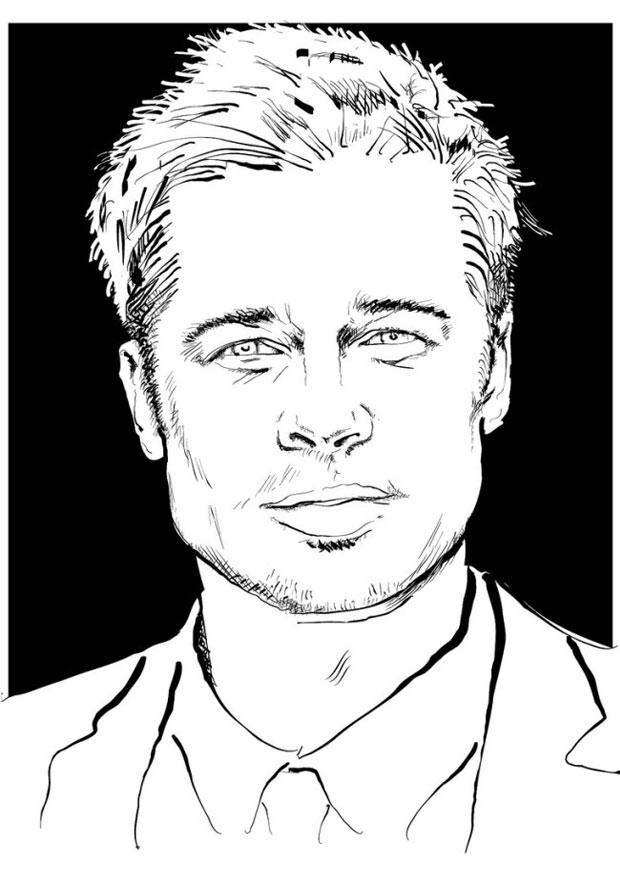 brad pitt Malvorlage brad pitt