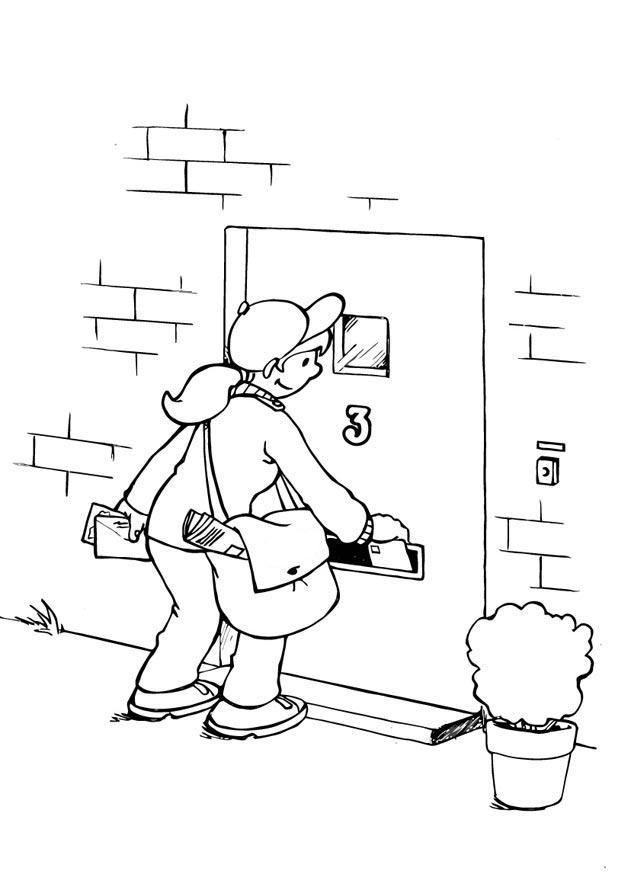 briefzustellung 7 Malvorlage briefzustellung 7
