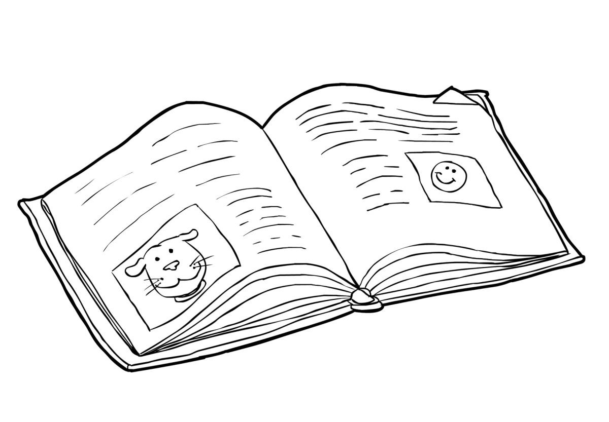 buch - lesen (2) Malvorlage buch - lesen (2)