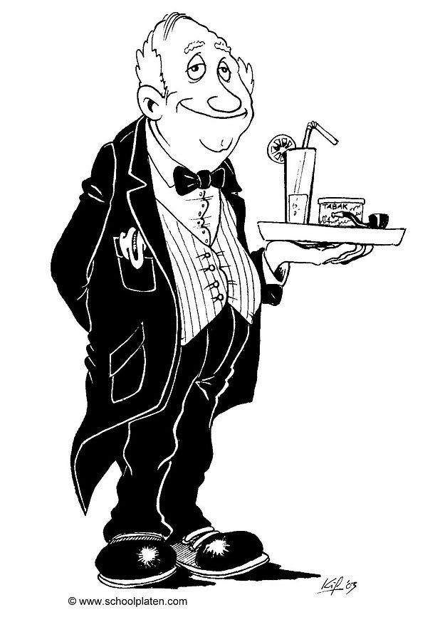 butler Malvorlage butler