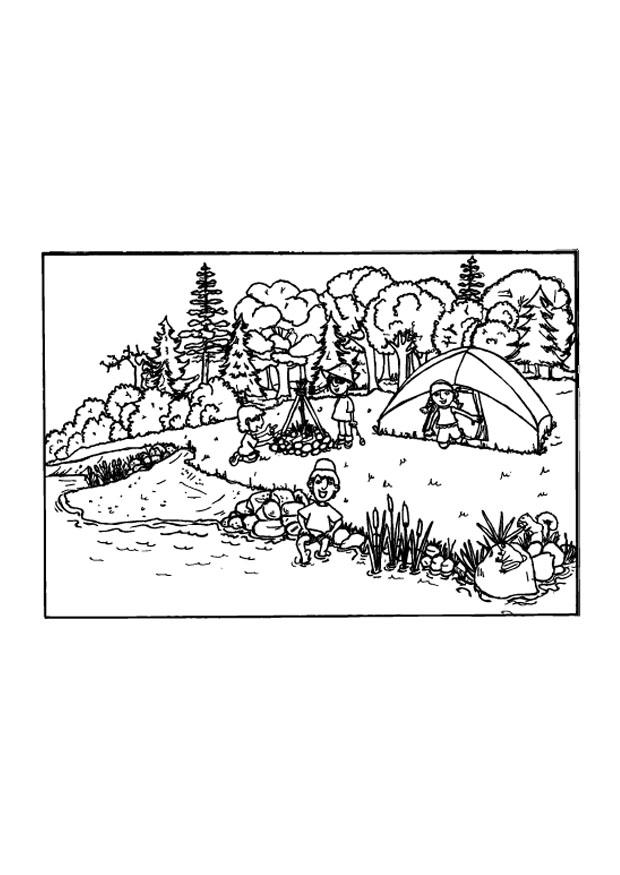 Malvorlage campen