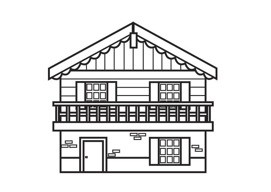Malvorlage chalet
