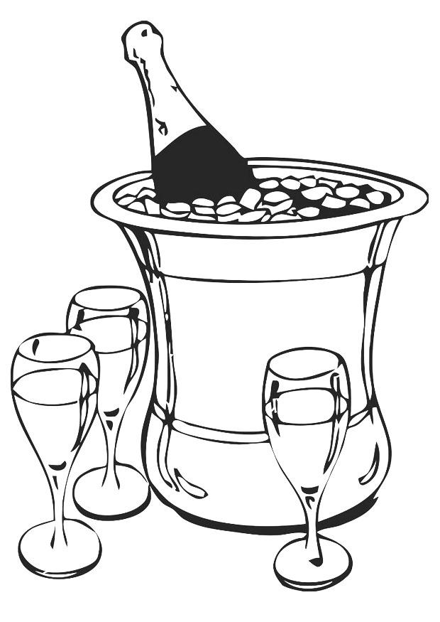 champagner Malvorlage champagner