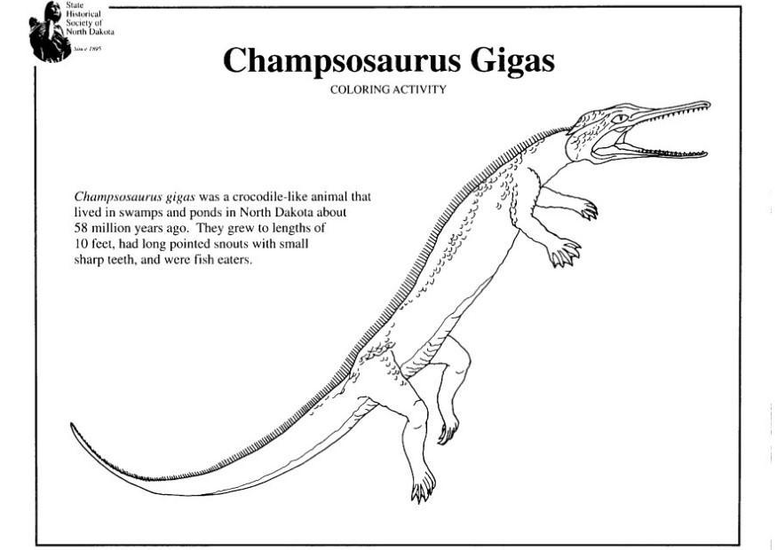 champosaurus Malvorlage champosaurus
