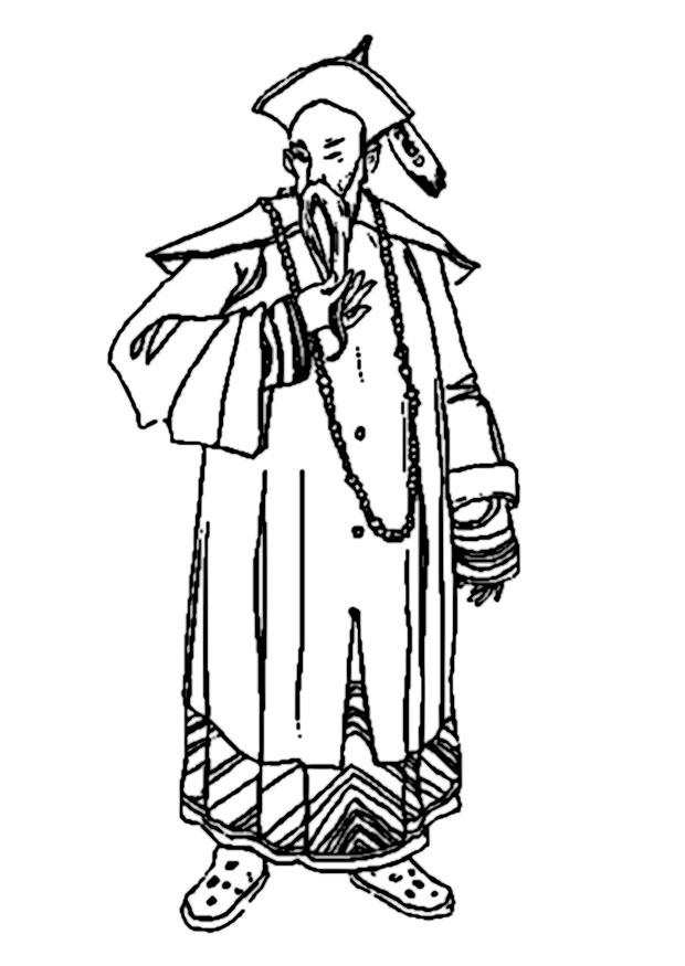 chinesischer mann Malvorlage chinesischer mann