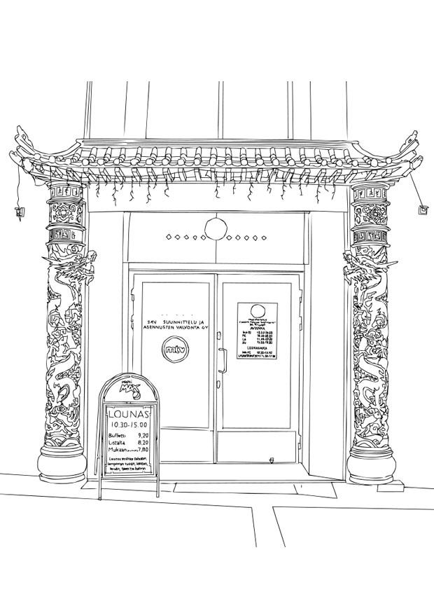 chinesisches restaurant Malvorlage chinesisches restaurant