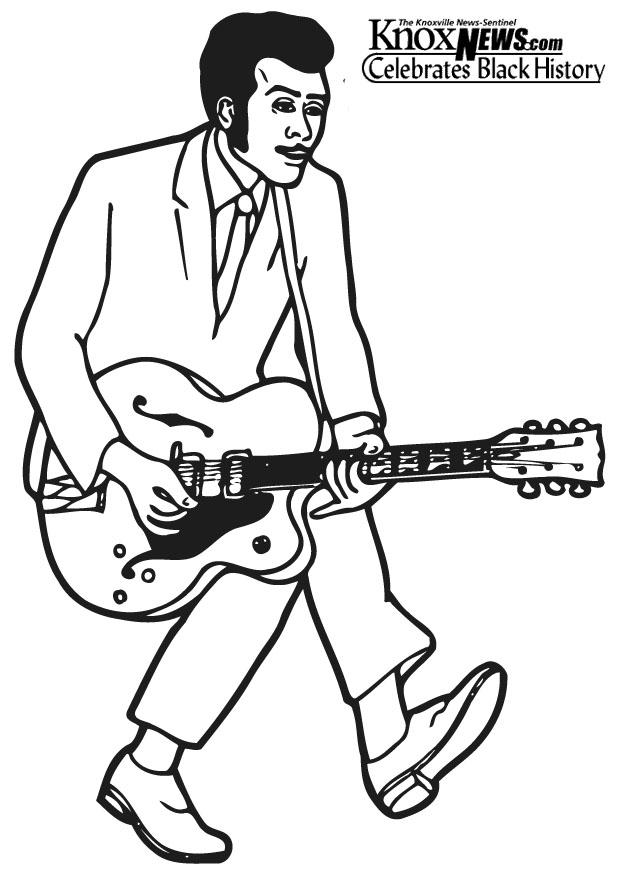 chuck berry Malvorlage chuck berry