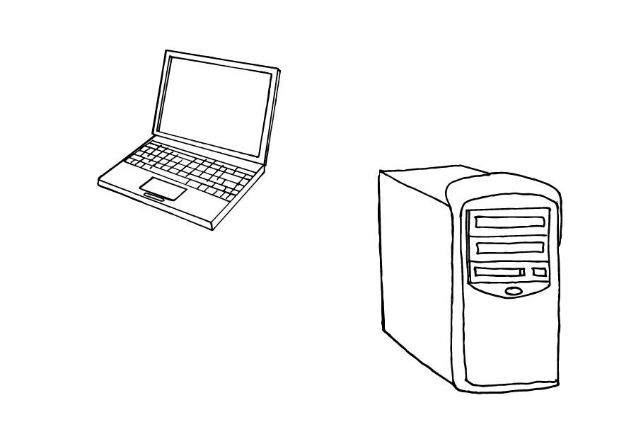 computer Malvorlage computer