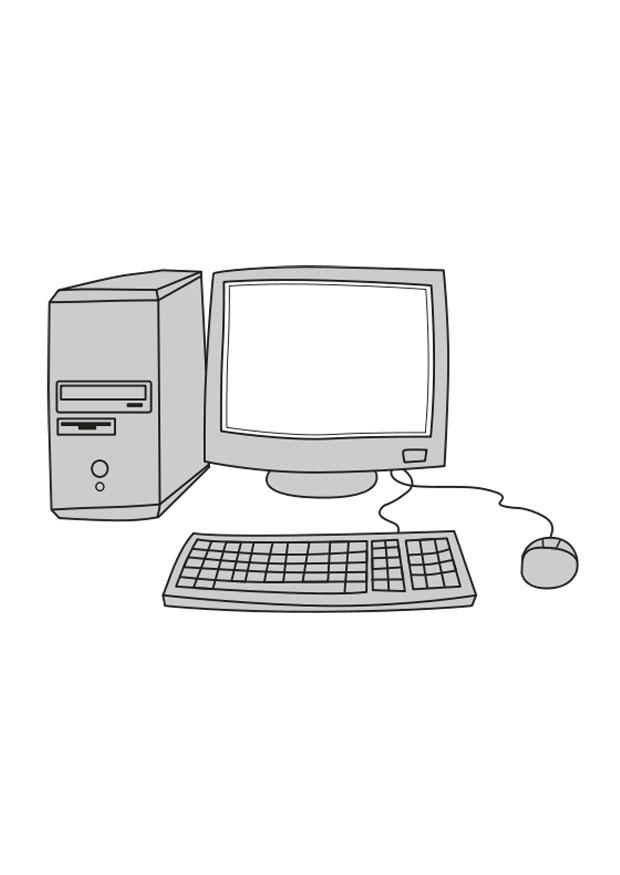 computer Malvorlage computer