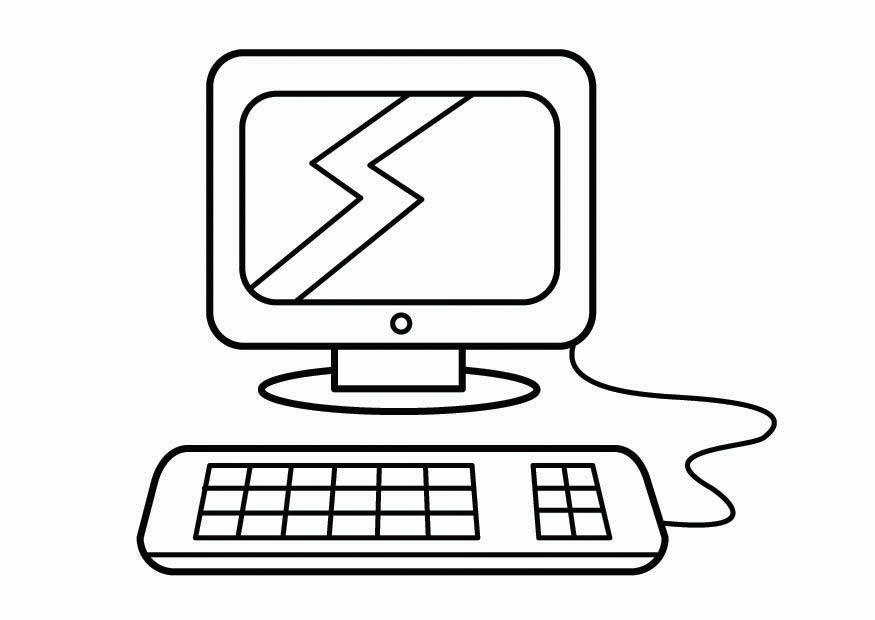 Malvorlage computerecke, nachschlagecke