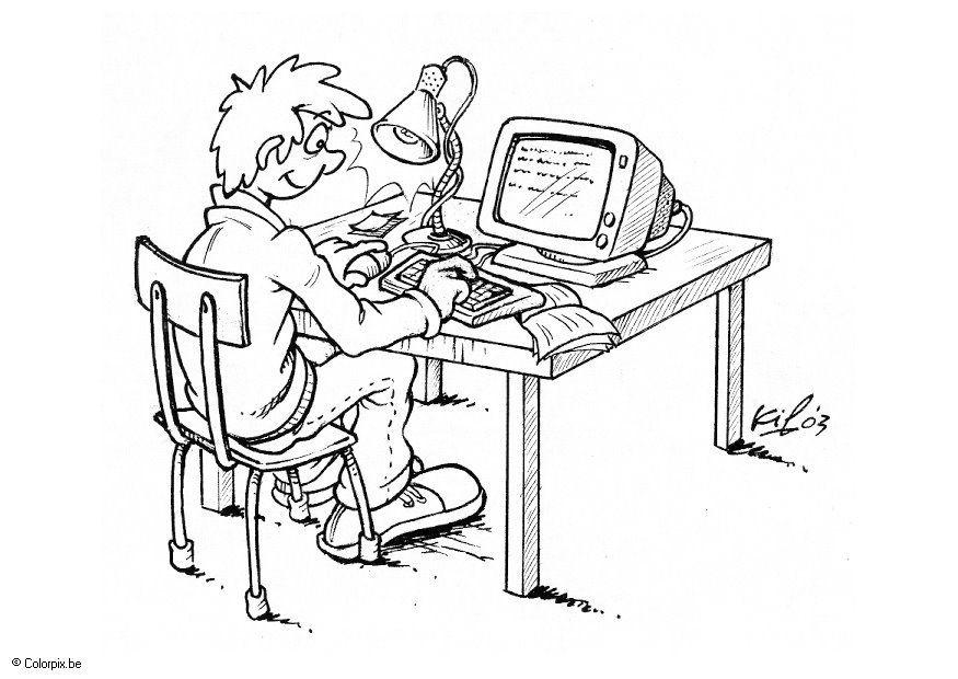computerunterricht Malvorlage computerunterricht