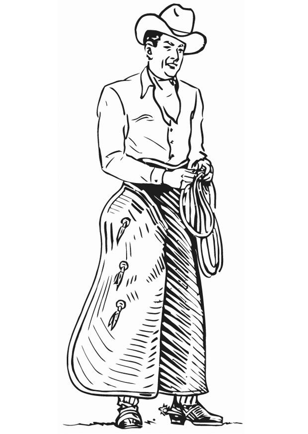 Malvorlage cowboy