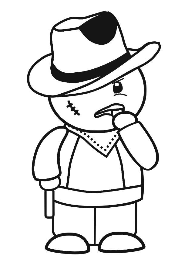 Malvorlage cowboy