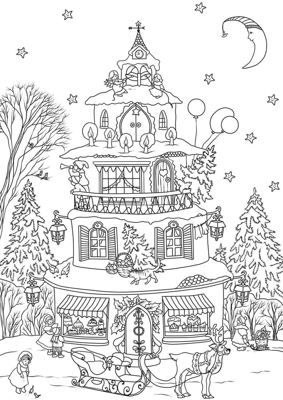 das haus des weihnachtsmanns Malvorlage das haus des weihnachtsmanns