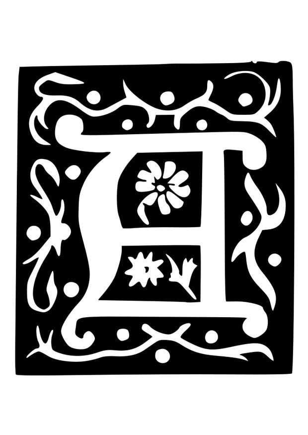dekorativer buchstabe - a Malvorlage dekorativer buchstabe - a