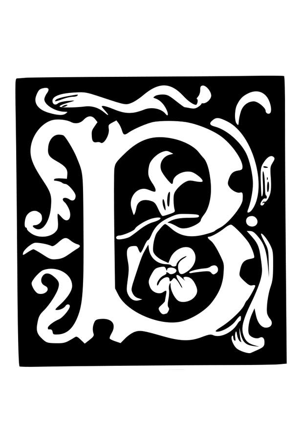 dekorativer buchstabe - b Malvorlage dekorativer buchstabe - b
