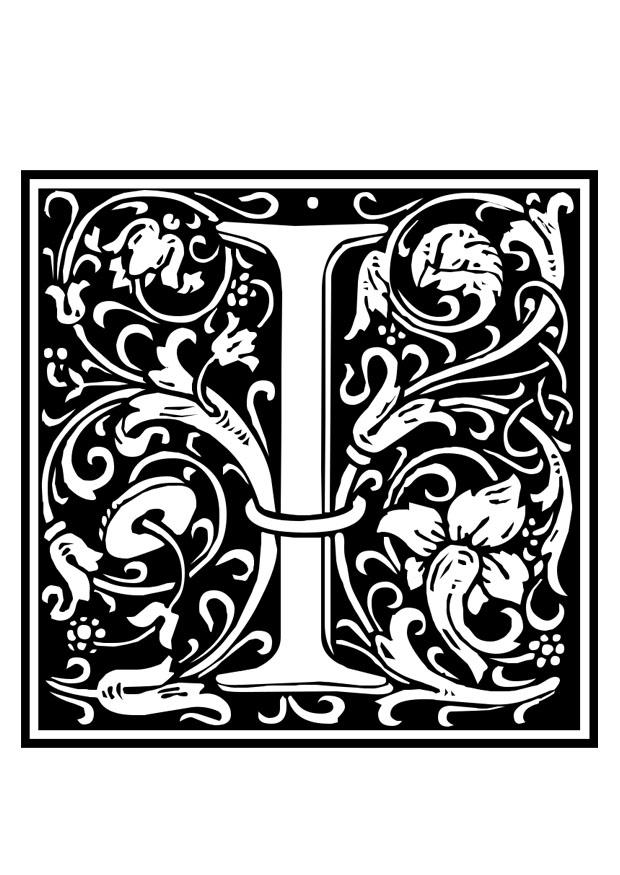 dekoratives alphabet - i Malvorlage dekoratives alphabet - i