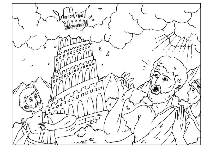 der turm von babel Malvorlage der turm von babel