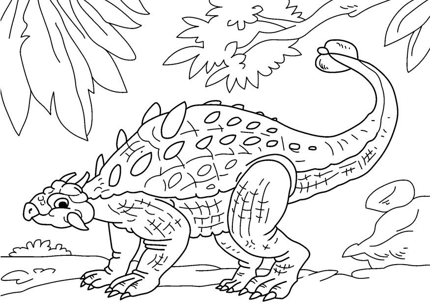 Malvorlage dinosaurier - ankylosaurus