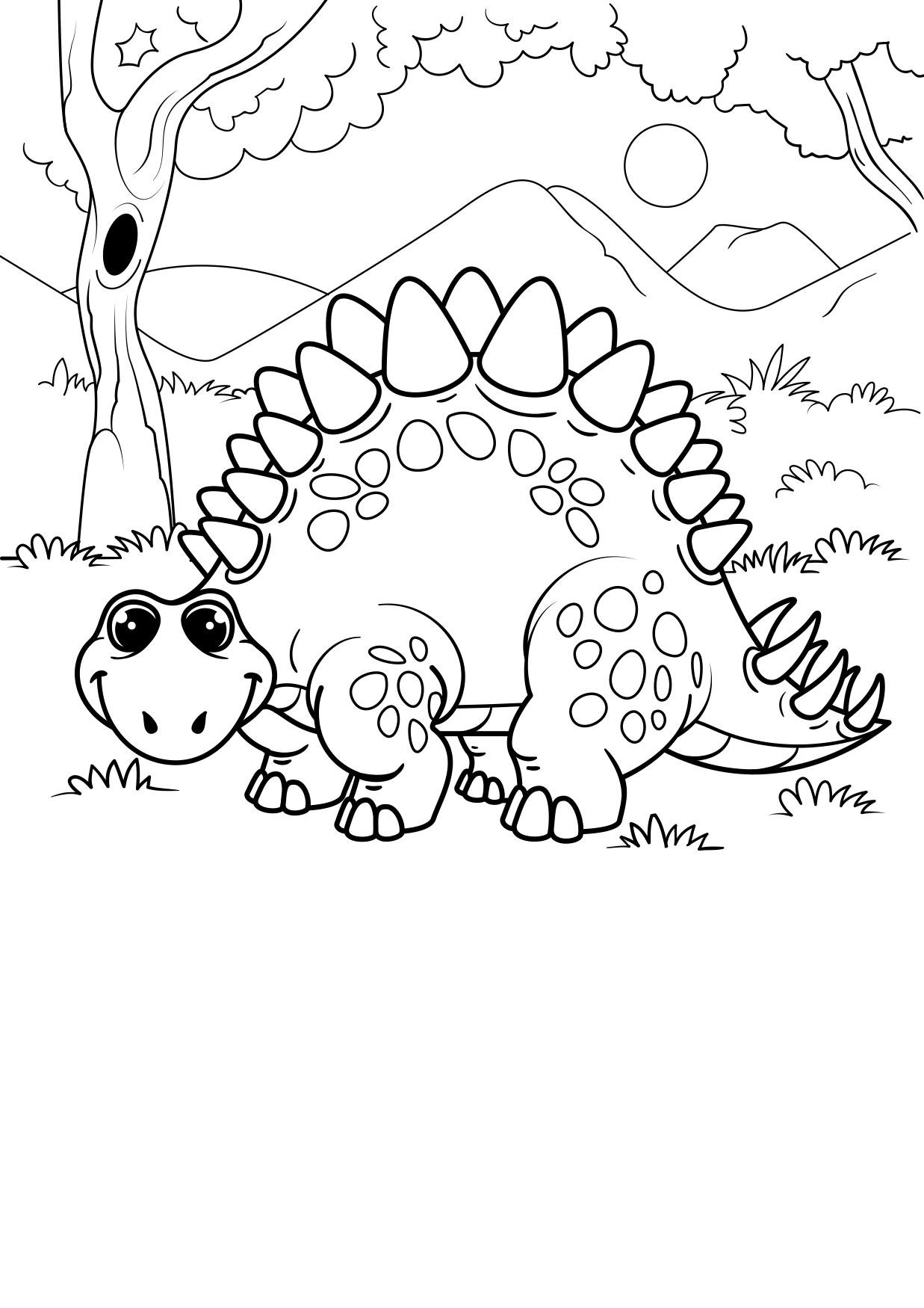 dinosaurier im wald Malvorlage dinosaurier im wald