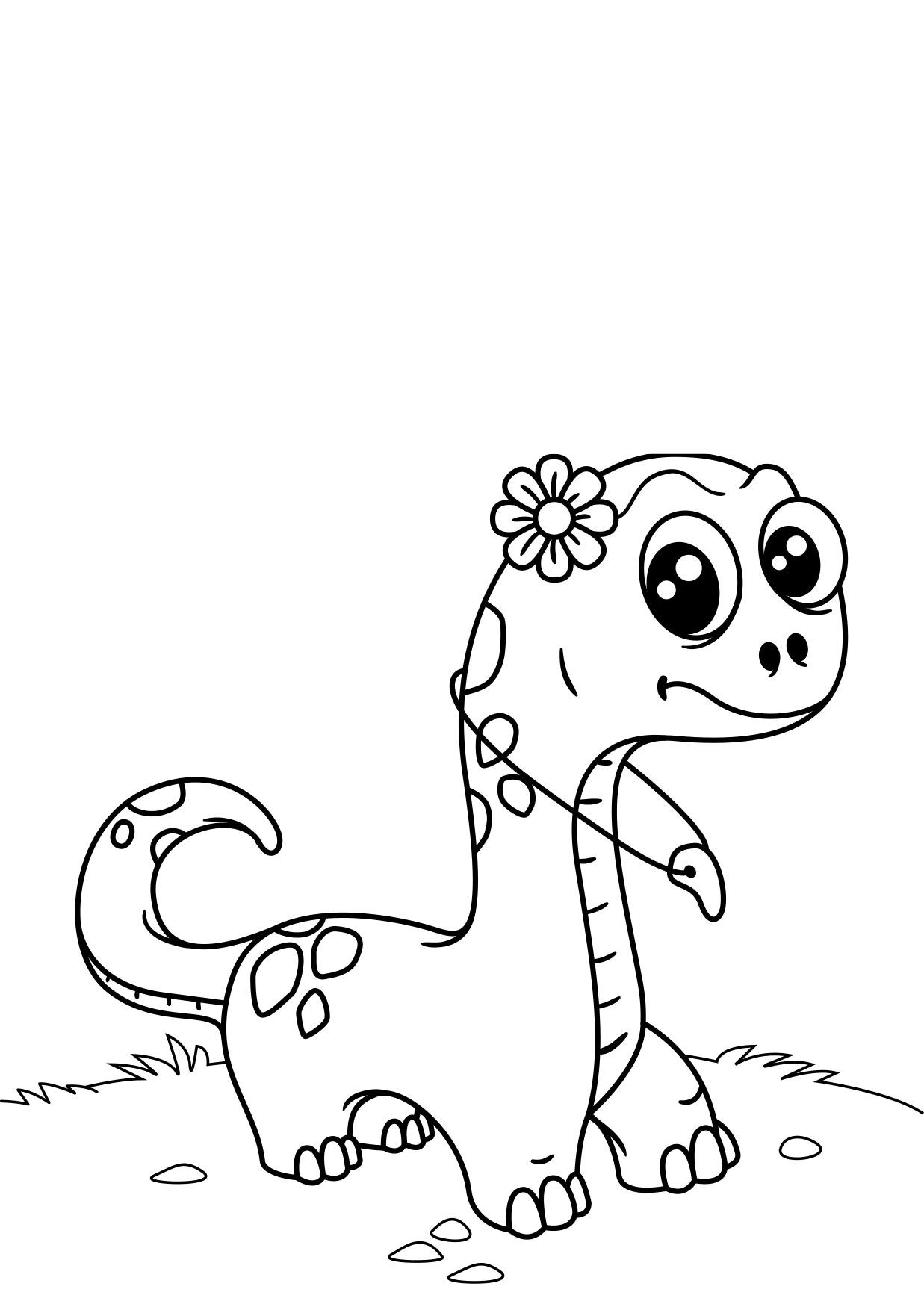 dinosaurier mit blume Malvorlage dinosaurier mit blume