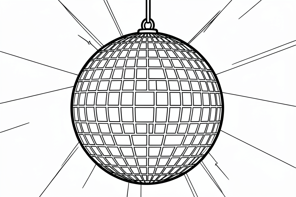discokugel Malvorlage discokugel