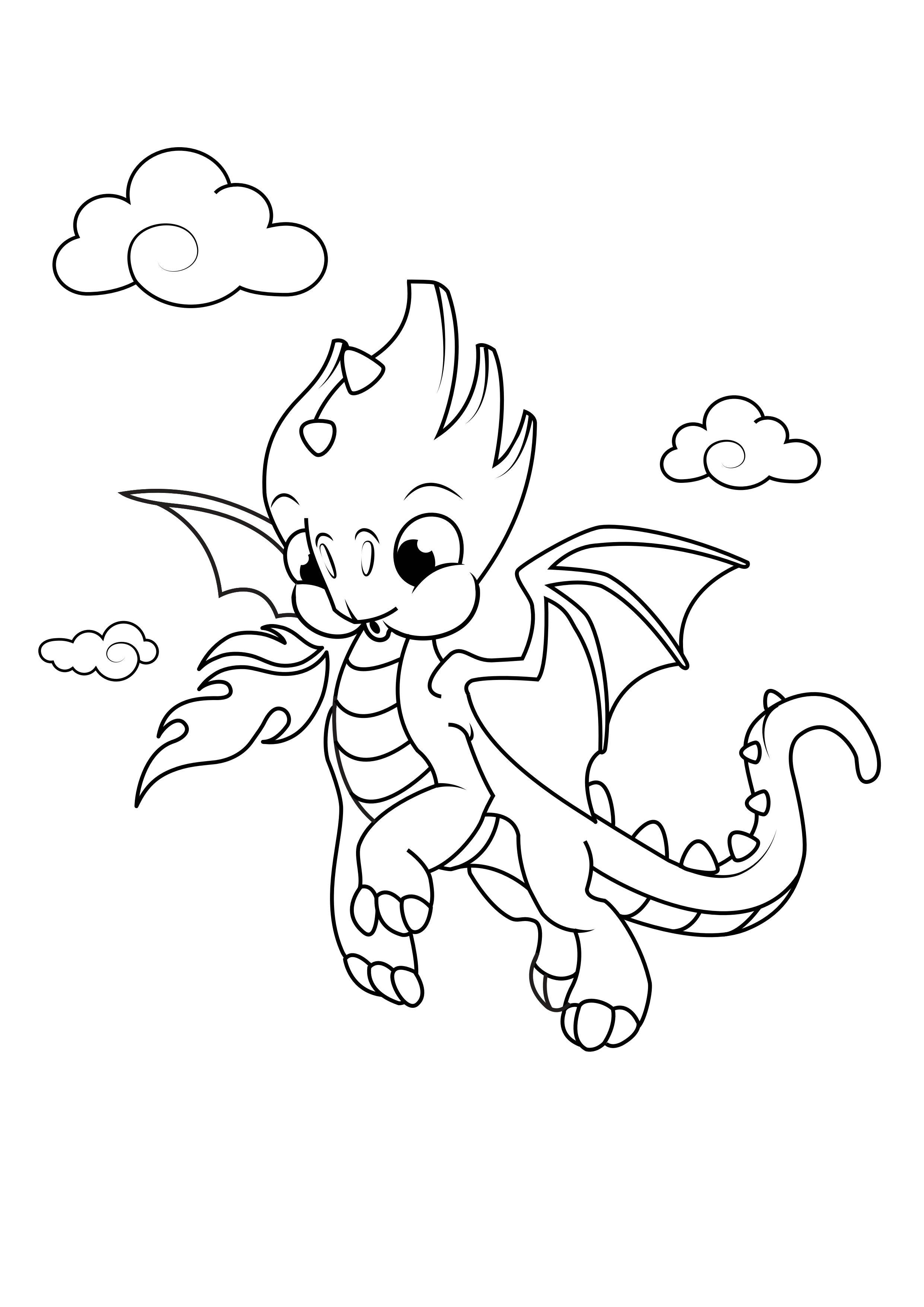 drache am himmel Malvorlage drache am himmel