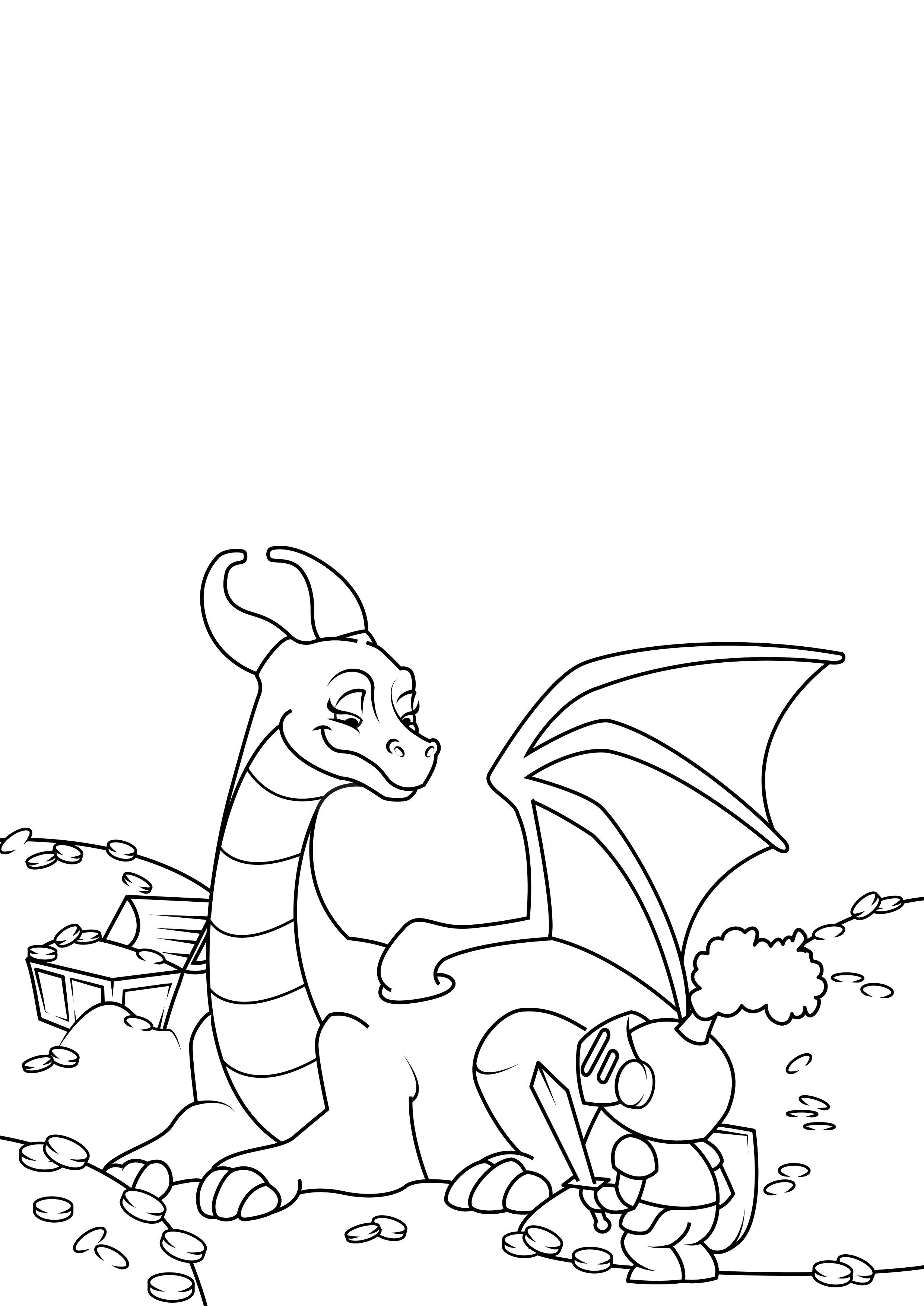 drache schA¼tzt schatz Malvorlage drache schA¼tzt schatz