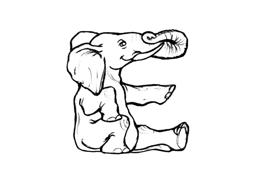 e-elephant Malvorlage e-elephant