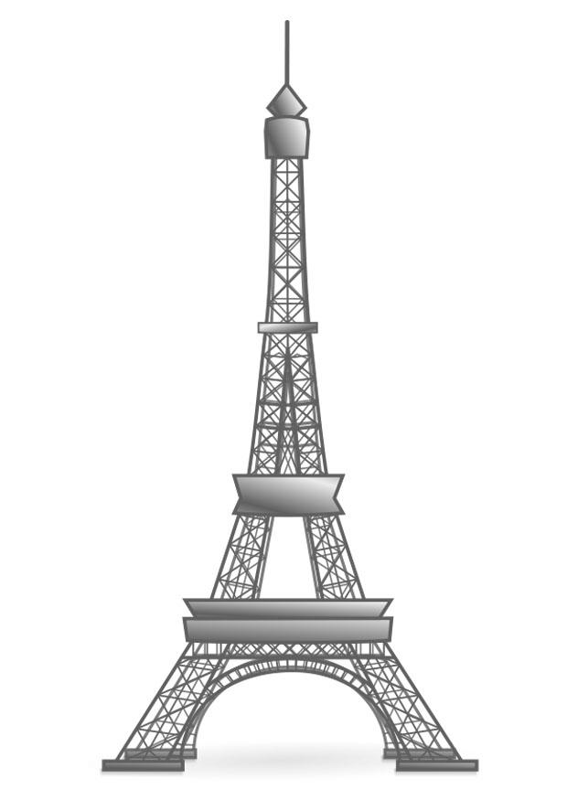 Malvorlage eiffelturm - frankreich